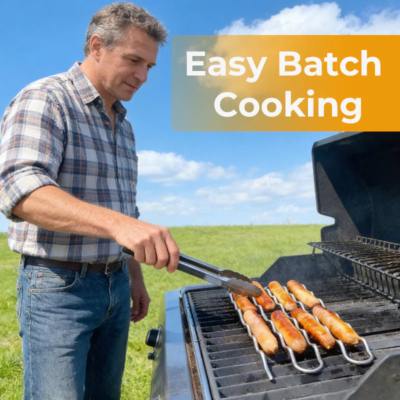 🌭 [Grill Master Essential] BBQ Sausage Roller Rack | No More Burnt Hot Dogs! 🔥✨ - Image 5