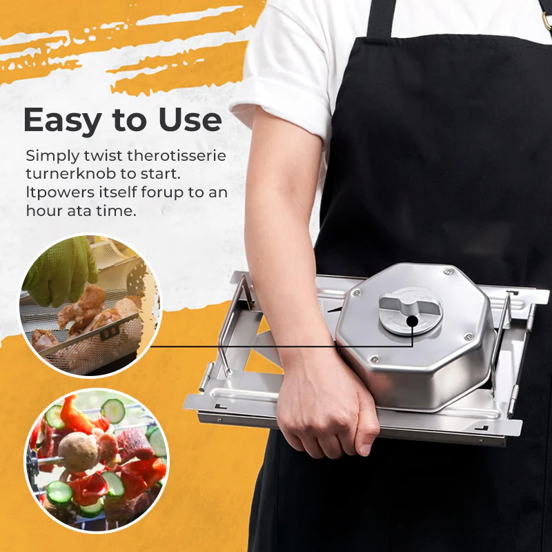 Stainless Steel Rotating Grill - Image 6